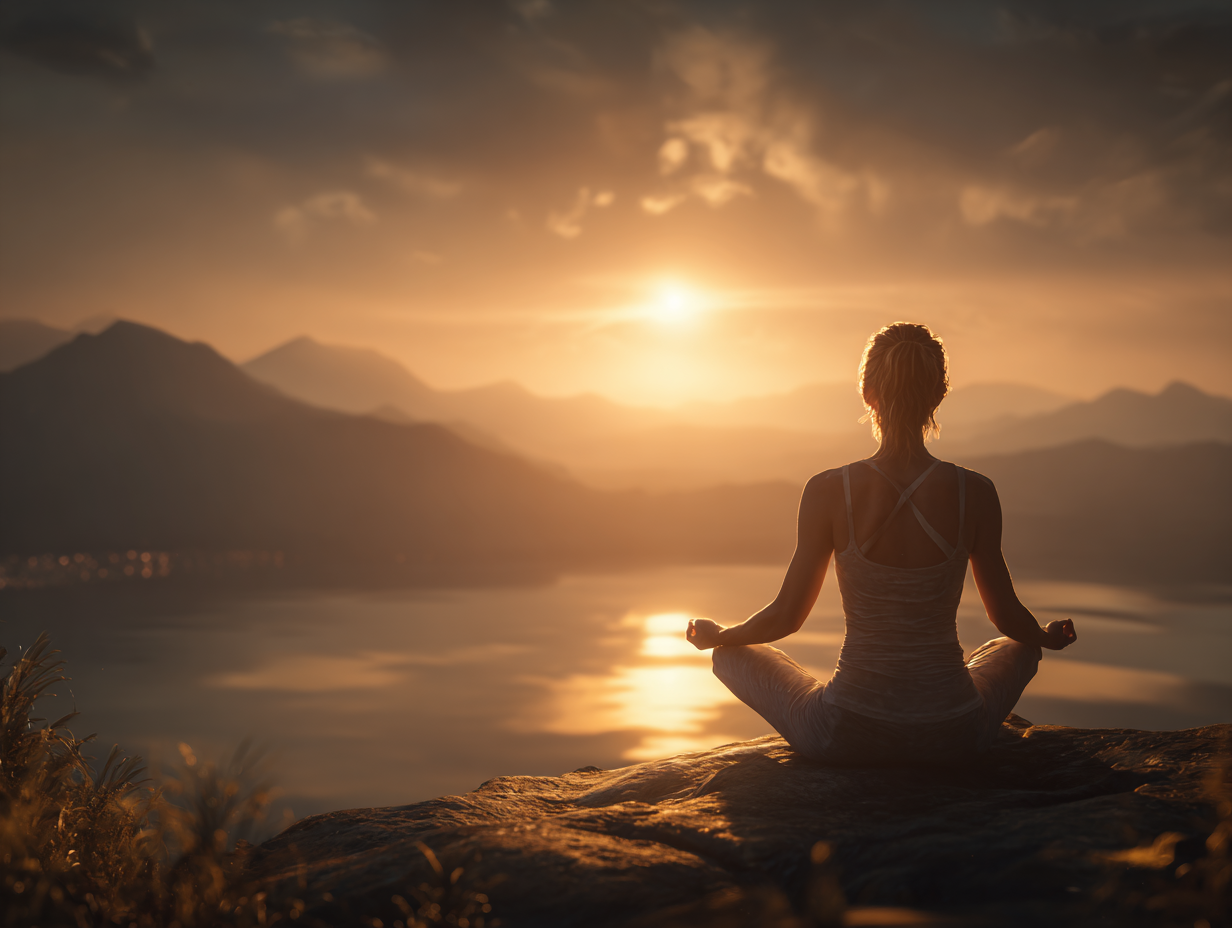 Grupo diverso de personas de diferentes edades practicando yoga en un ambiente natural